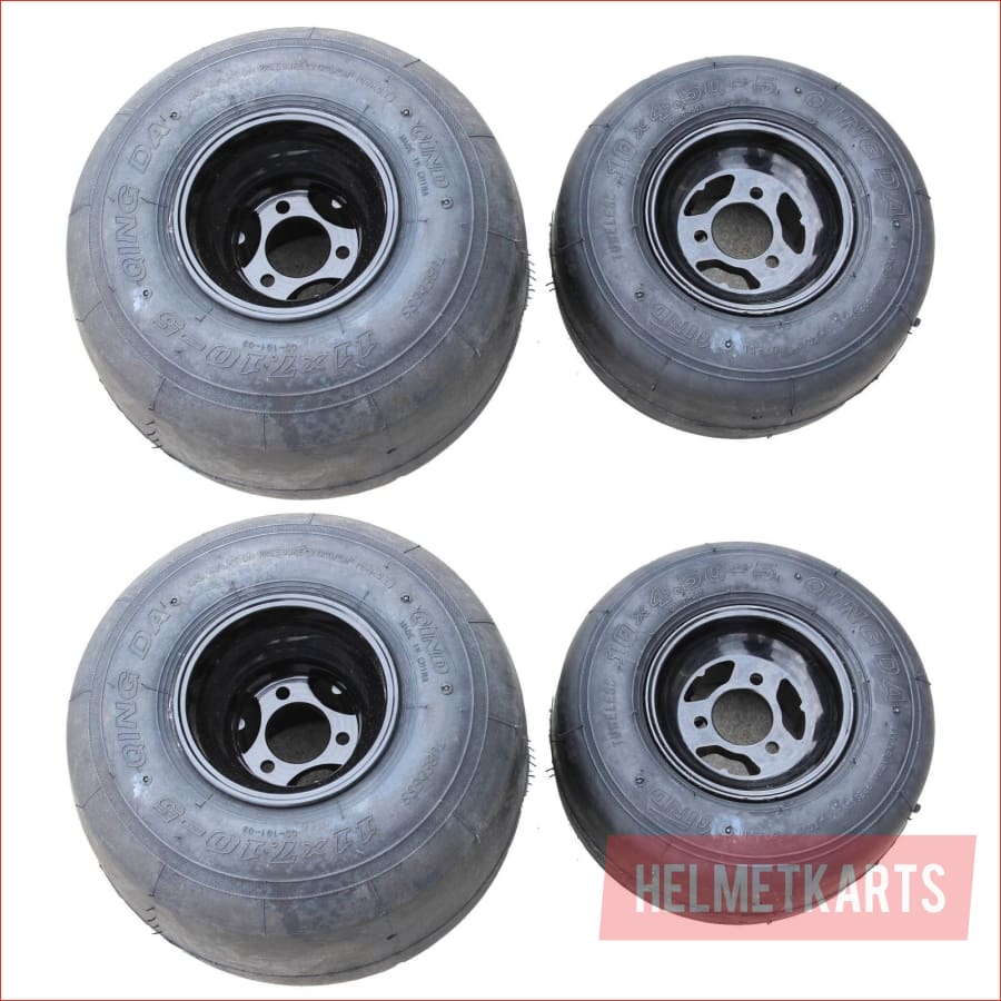 Set (x4) Super slick Alloy (front and rear wheels) - Helmetkarts