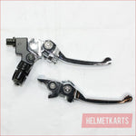 SILVER Bifold Foldable Clutch + Brake Lever Handle 110cc 125cc PIT PRO DIRT BIKE Blygo