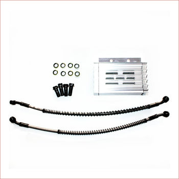 SILVER CNC Engine Oil Cooler Kit Radiator 140cc 150cc PIT PRO Trail Dirt Bike Blygo