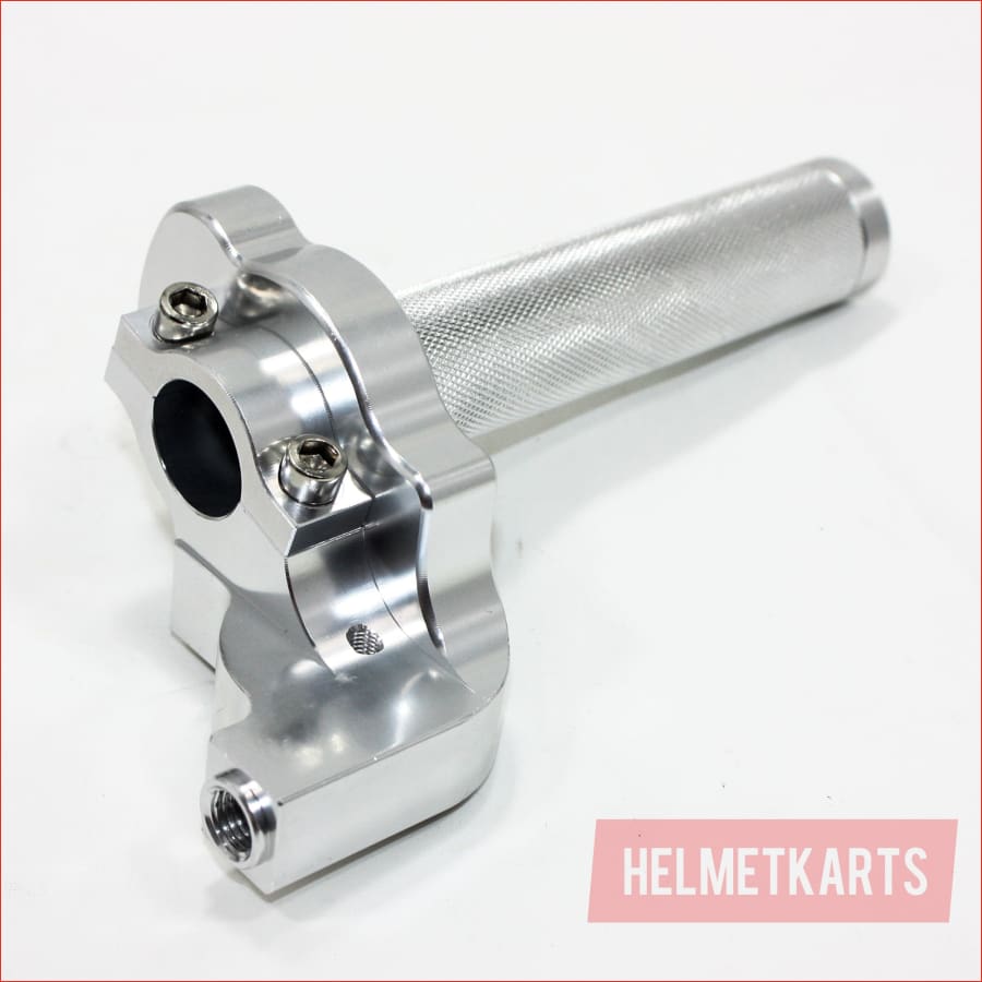 SILVER CNC Quarter Turn Quick Twist Throttle Housing Grip PIT PRO Dirt Bike Blygo