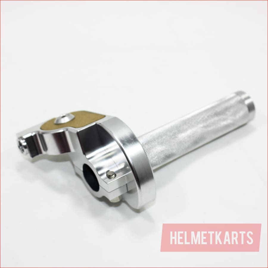 SILVER CNC Quarter Turn Quick Twist Throttle Housing Grip PIT PRO Dirt Bike Blygo