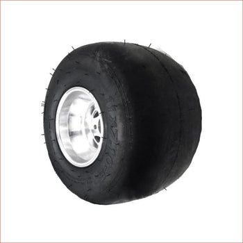 11x7.10-5" Super slick Rear Alloy wheel (rim and tyre) Pair (x2) - Helmetkarts