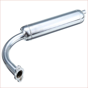 2 stroke Chrome exhaust muffler - Helmetkarts