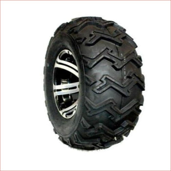 25x10-12" Rear Alloy Rim Wheel (rim and tyre) Pair (x2) - Helmetkarts