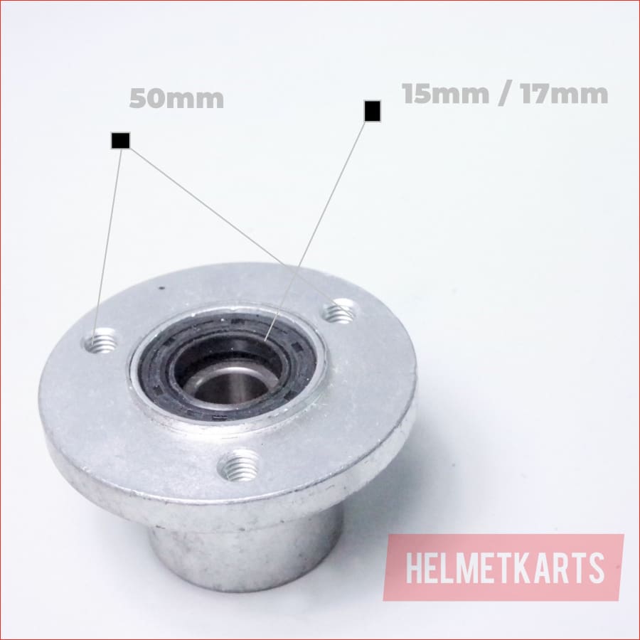 3 Stud / 50mm / 15 - 17mm Front wheel hub - Helmetkarts