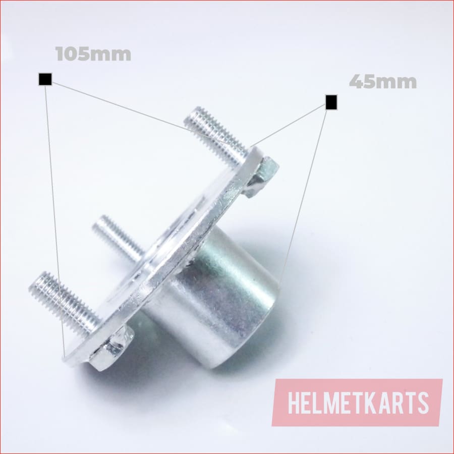 3 Stud / 78mm / 15 - 17mm Front wheel hub - Helmetkarts
