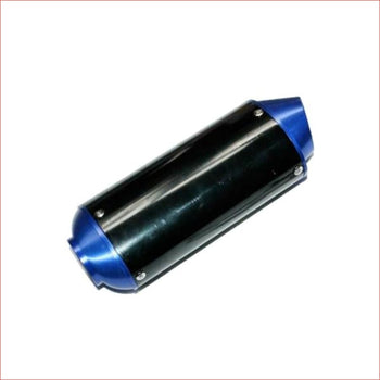 38mm Blue CNC alloy exhaust muffler - Helmetkarts