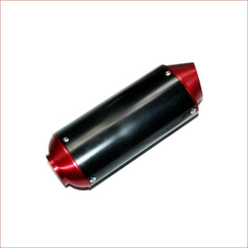 38mm Red CNC alloy exhaust muffler - Helmetkarts