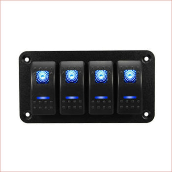 4 Gang Rocker Switch Panel - Helmetkarts