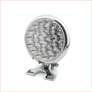 5" LED Chrome Head lamp light - 3/5 watts - Helmetkarts