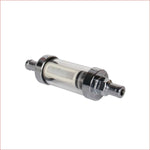 5/16" Chrome universal fuel filter (Large) - Helmetkarts