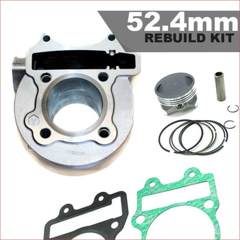 52.4mm Cylinder Piston Rebuild Kit - 125cc GY6 Barrel Bore, kit Engine