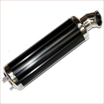 52mm / 450mm Black alloy exhaust muffler - Helmetkarts