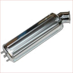 52mm / 450mm Silver alloy exhaust muffler - Helmetkarts