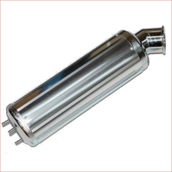 52mm / 450mm Silver alloy exhaust muffler - Helmetkarts