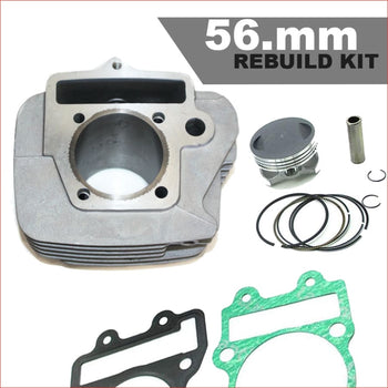 56mm Cylinder Piston Rebuild Kit - 140cc Barrel Bore, kit Engine