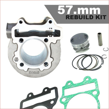 57mm Cylinder Piston Rebuild Kit - 150cc GY6 Barrel Bore, kit Engine