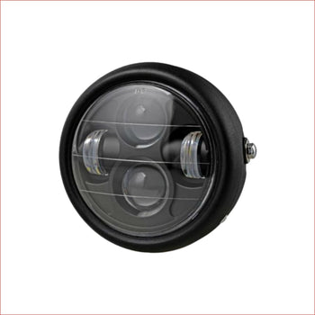 6.5" Matte black Head light w/ Turn light - 50 watts - Helmetkarts