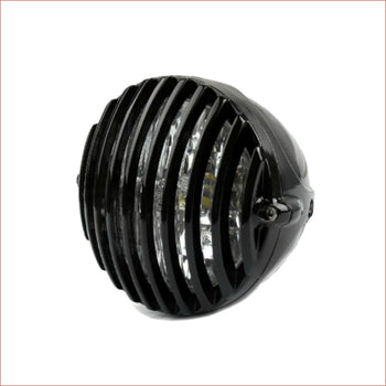 6" Gloss black Grill Head light - 55/60 watts - Helmetkarts