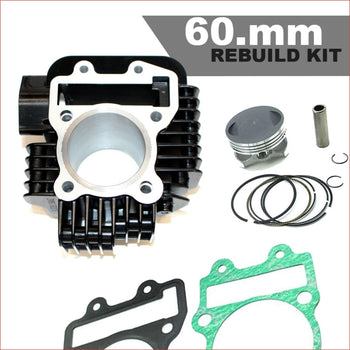 60mm Cylinder Piston Rebuild Kit - 155cc Barrel Bore, kit Engine