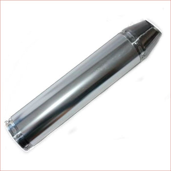 68mm / 520mm Silver alloy exhaust muffler - Helmetkarts