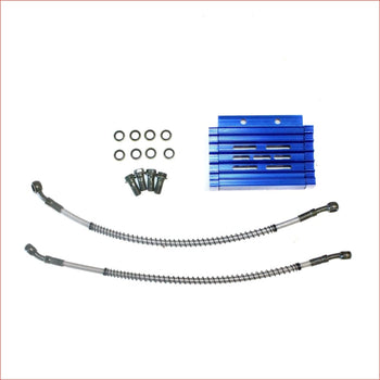 BLUE CNC Engine Oil Cooler Kit Radiator 125cc 140 150cc PIT PRO Trail Dirt Bike Blygo