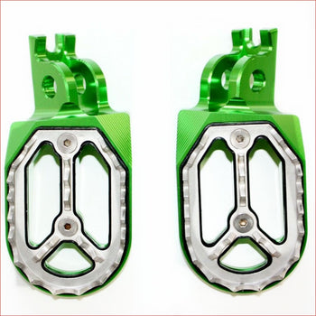 CNC GREEN Stainless Footpeg Foot Pegs Rest Pedal FX208 CRF250 MX MOTORCYCLE BIKE Blygo