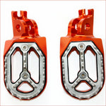 CNC ORANGE Stainless Footpeg Foot Peg Rest Pedal FX208 CRF250 MX MOTORCYCLE BIKE Blygo