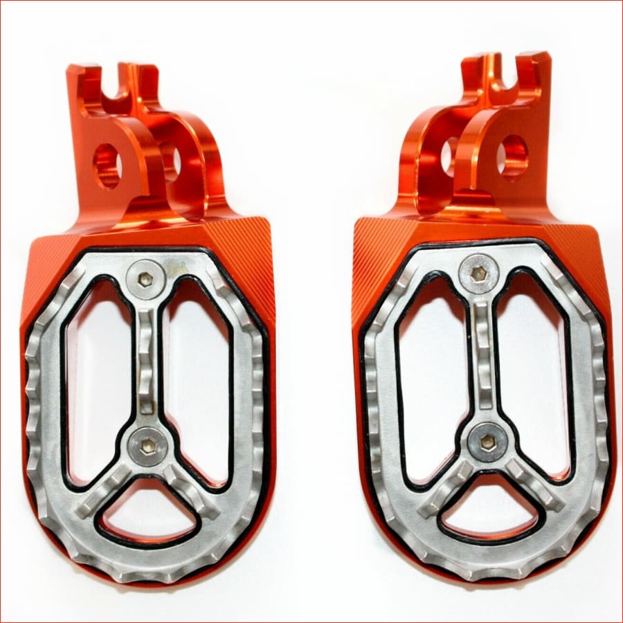 CNC ORANGE Stainless Footpeg Foot Peg Rest Pedal FX208 CRF250 MX MOTORCYCLE BIKE Blygo