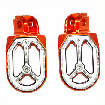 CNC ORANGE Stainless Footpeg Foot Pegs Rest Pedal FX205 65SX MX MOTORCYCLE BIKE Blygo