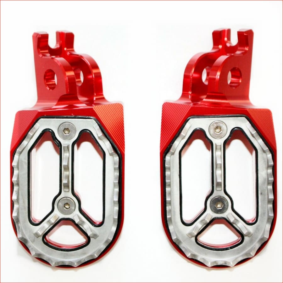 CNC RED Stainless Footpeg Foot Peg Rest Pedal FX208 CRF250 MX MOTORCYCLE BIKE Blygo