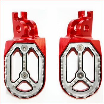 CNC RED Stainless Footpeg Foot Peg Rest Pedal FX208 CRF250 MX MOTORCYCLE BIKE Blygo