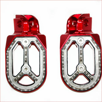 CNC RED Stainless Footpeg Foot Pegs Rest Pedal FX205 65SX MX MOTORCYCLE BIKE Blygo