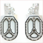 CNC SILVER Stainless Footpeg Foot Peg Rest Pedal FX208 CRF250 MX MOTORCYCLE BIKE Blygo