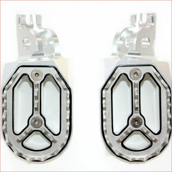 CNC SILVER Stainless Footpeg Foot Peg Rest Pedal FX208 CRF250 MX MOTORCYCLE BIKE Blygo