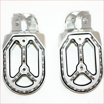 CNC SILVER Stainless Footpeg Foot Pegs Rest Pedal FX205 65SX MX MOTORCYCLE BIKE Blygo