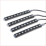 Set (x4) RGB Multi - Color LED Strip w/ Remote - 120mm - Helmetkarts