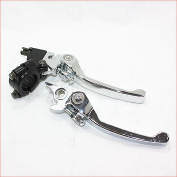 SILVER Bifold Foldable Clutch + Brake Lever Handle 110cc 125cc PIT PRO DIRT BIKE Blygo