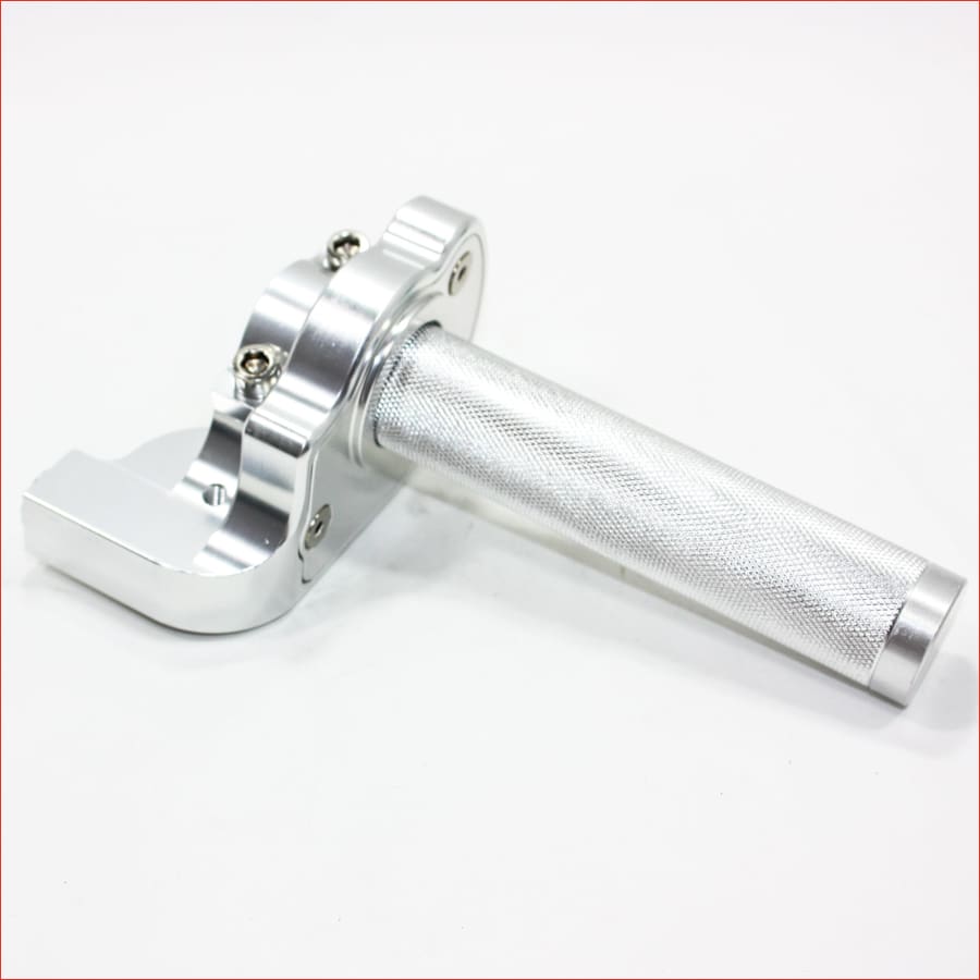SILVER CNC Quarter Turn Quick Twist Throttle Housing Grip PIT PRO Dirt Bike Blygo