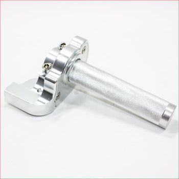 SILVER CNC Quarter Turn Quick Twist Throttle Housing Grip PIT PRO Dirt Bike Blygo